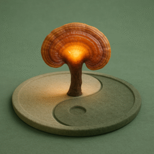 20251124 2232 reishi yin yang harmony simple compose 01kavwe0qqfdkb2615v58s935p